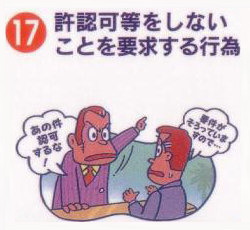 許認可等をしないことを要求する行為